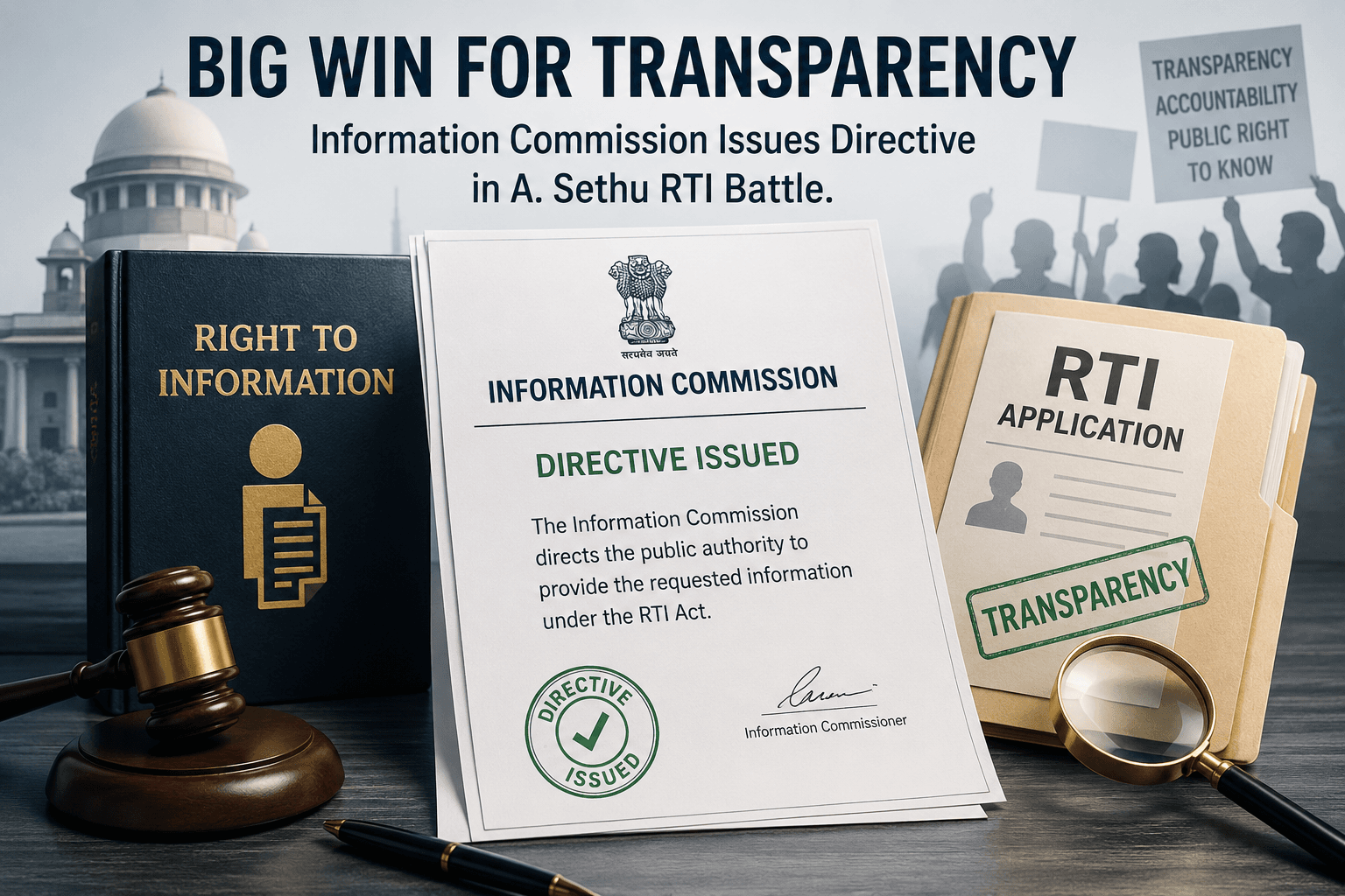 Big Win for Transparency: Information Commission Issues Directive in A. Sethu RTI Battle.
